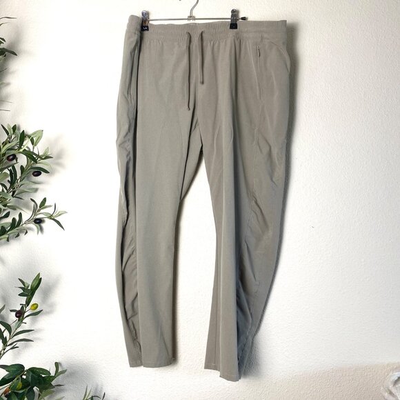 Kuhl Freeflex Move Pants Drawstring UPF Hiking Straight Leg Beige Khaki Grey 1X - Picture 2 of 7